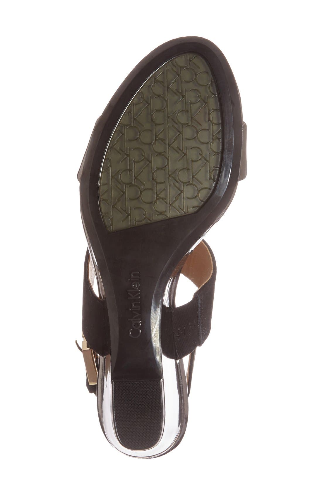Calvin Klein 'Pearla' Wedge Sandal, Alternate, color, 