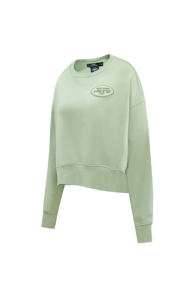 PRO STANDARD Women's Pro Standard  Green New York Jets Neutral Pullover Sweatshirt, Alternate, color, 