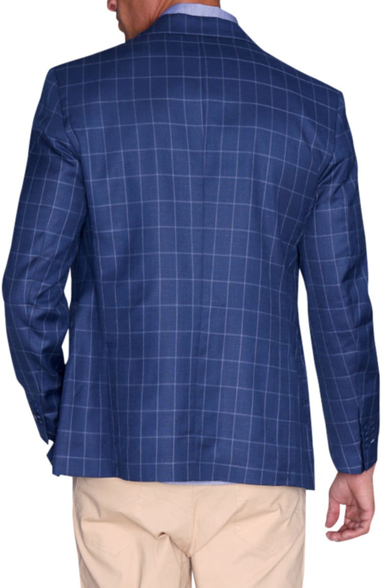 TailorByrd Classic Navy Windowpane Sportcoat, Alternate, color, Navy