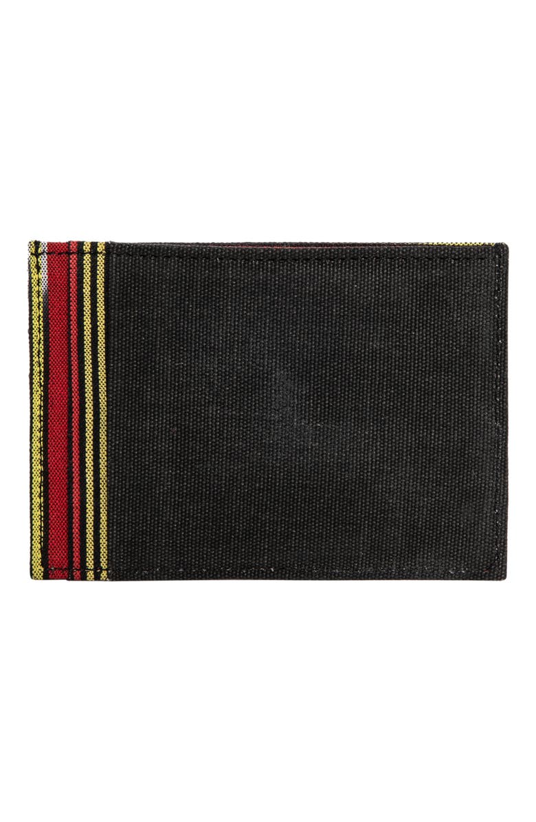 K'ai & Vrosi Leather Canvas Cardholder, Alternate, color, Black