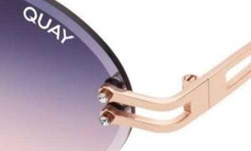 Quay Literally Obsessed 41mm Oval Sunglasses In Gold