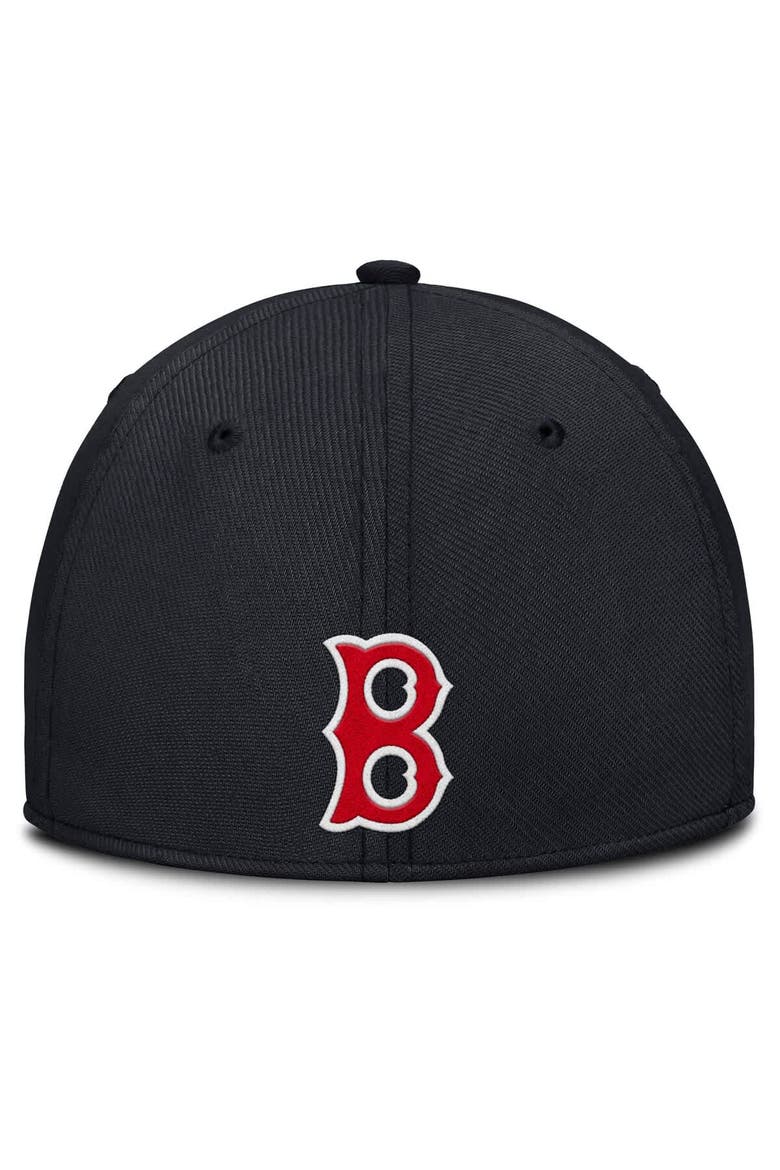 Men's Nike Gray/Navy Boston Red Sox Rise Swoosh Performance Flex Hat, Alternate, color, Gray