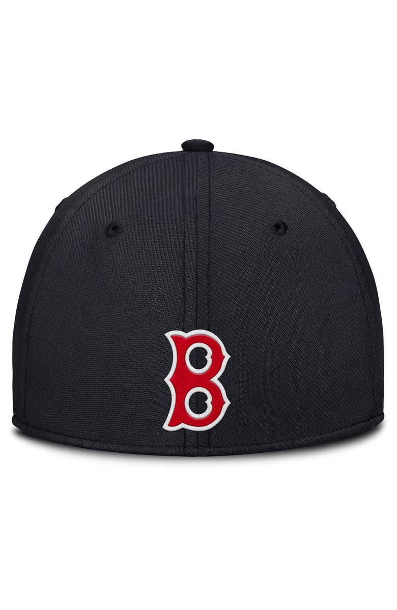 Nike Men's Nike Gray/Navy Boston Red Sox Rise Swoosh Performance Flex Hat, Alternate, color, Gray
