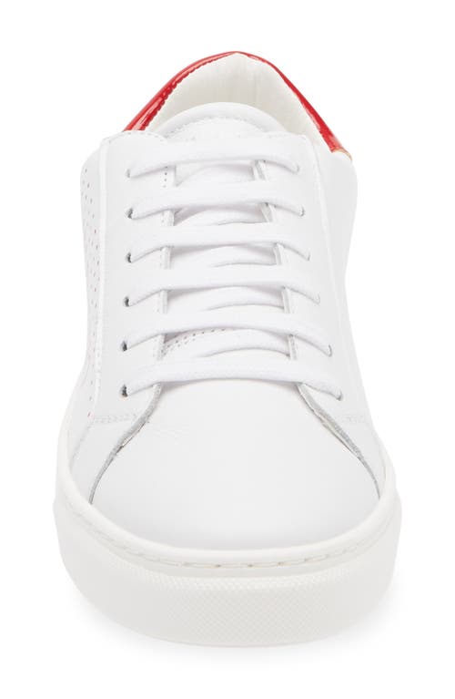 Valentino By Mario Valentino Kara Sneaker In White Red