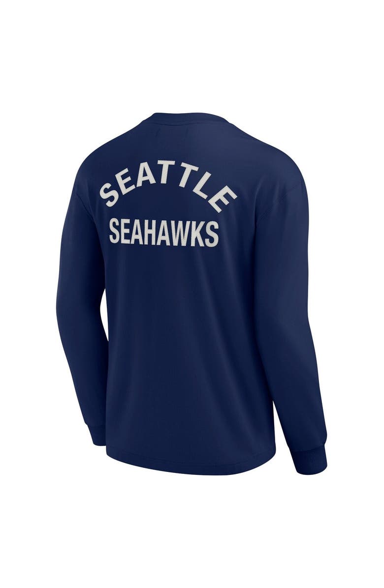 Fanatics Signature Unisex Fanatics Signature Navy Seattle Seahawks Elements Super Soft Long Sleeve T-Shirt, Alternate, color,