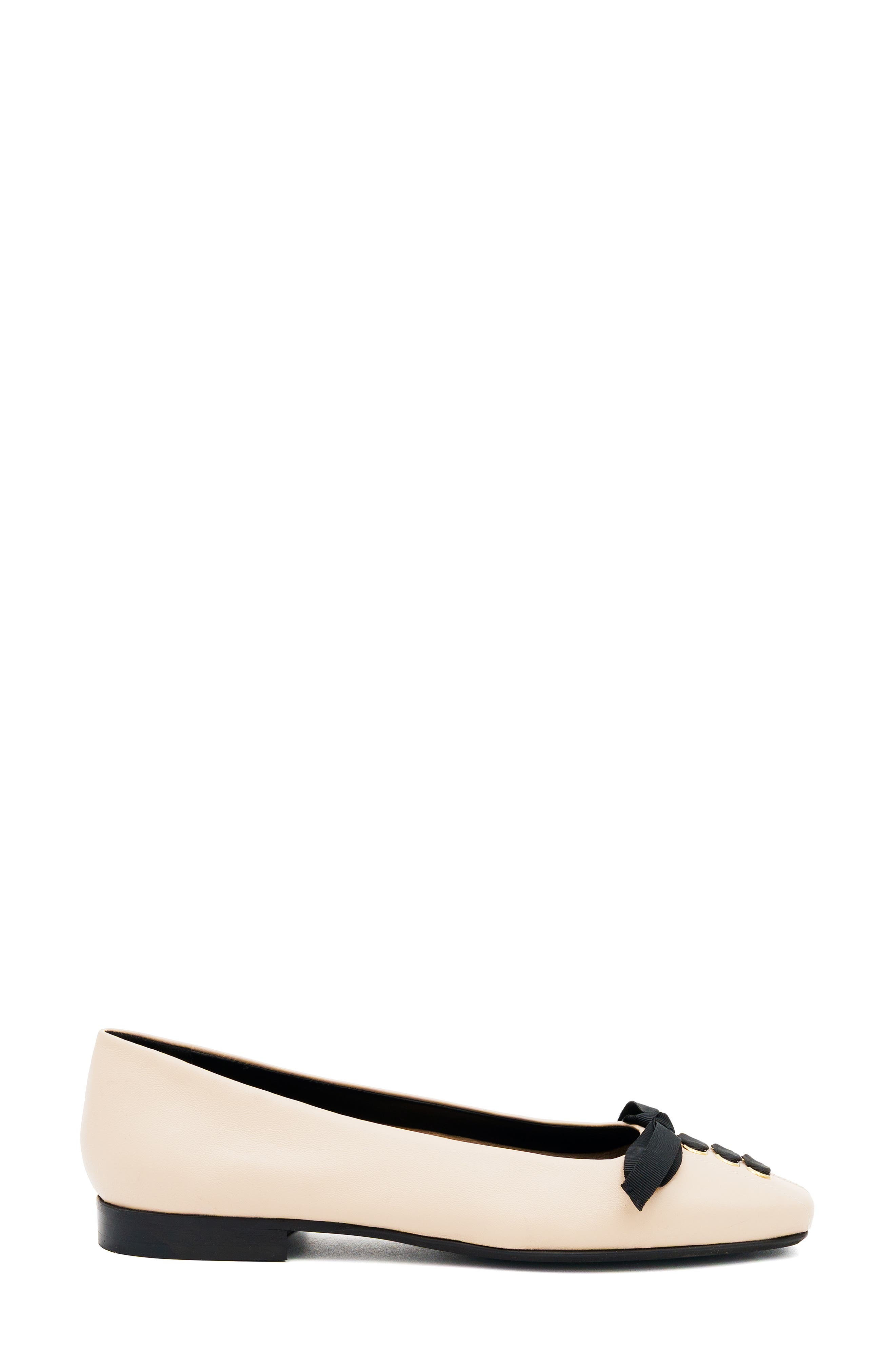 Giacomino Leather Flat, Alternate, color, LIGHT BEIGE