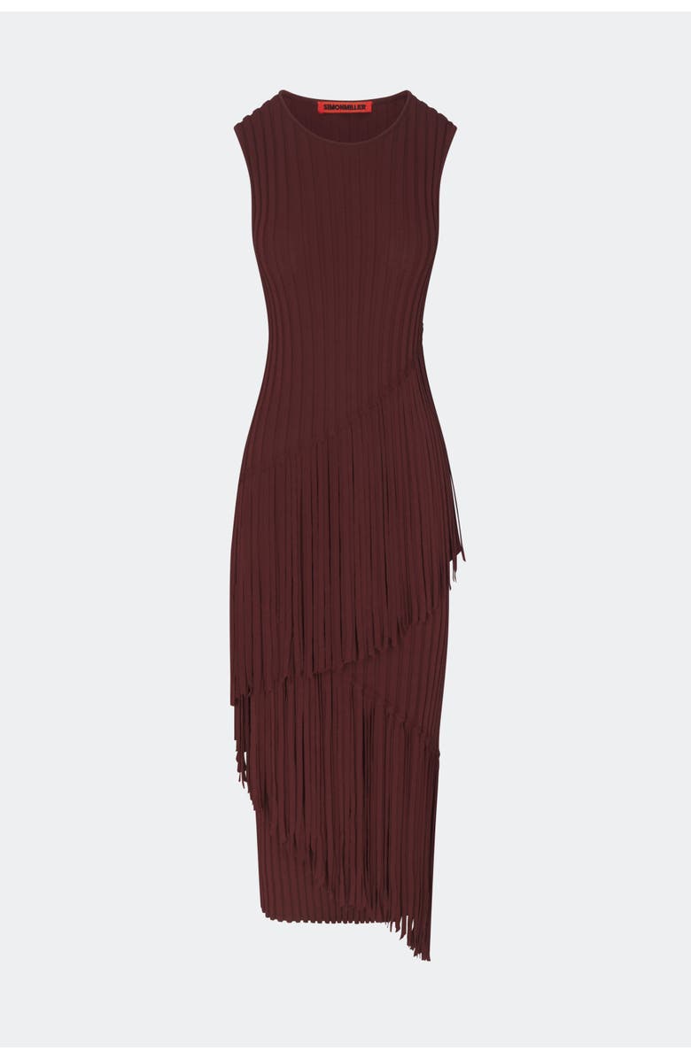 SIMONMILLER Spiral Knit Dress, Alternate, color, Choco Brown