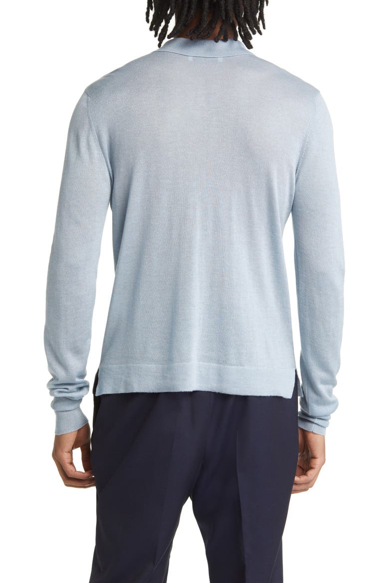 Kit Lyocell & Cashmere Polo, Alternate, color, FADEDBLUE