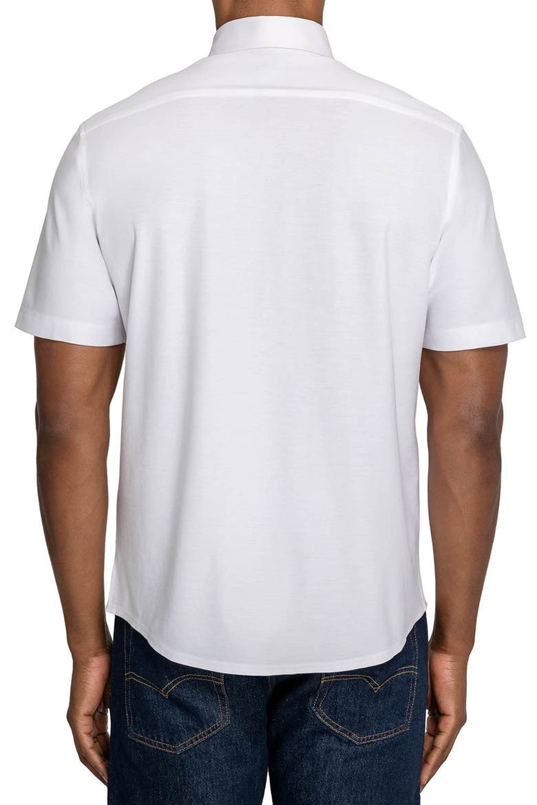 Solid Mapleton Luxe Cross Dyed Short Sleeve Shirt, Alternate, color, WHITE