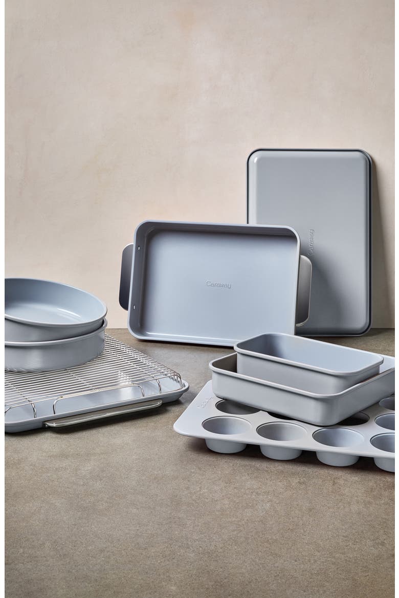 11-Piece Nontoxic Ceramic Bakeware Set, Alternate, color, GRAY