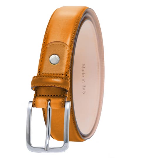 Burnished handcrafted genuine leather belt