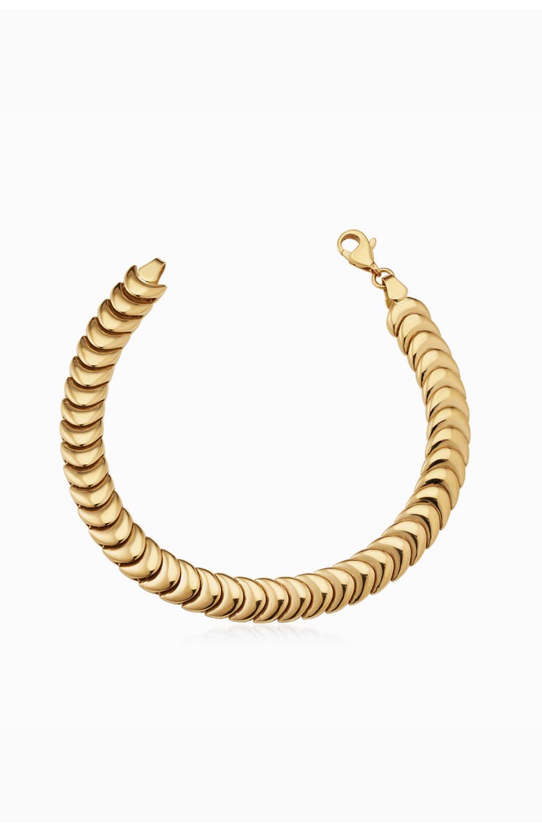 Oradina 14K Gold Bold Cobra Bracelet, Main, color, Yellow Gold