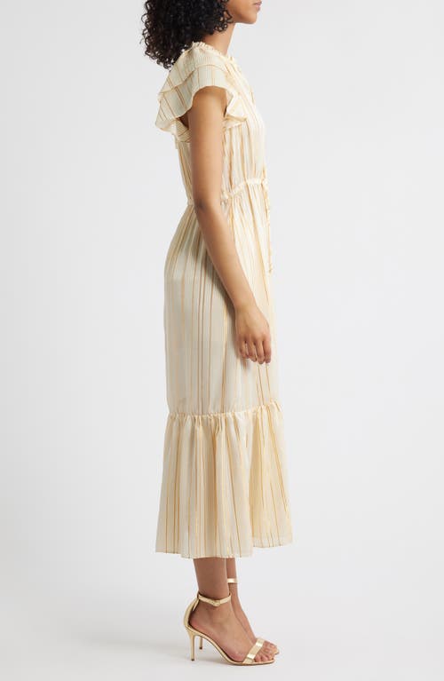 Julia Jordan Flutter Sleeve Dress In Neutral