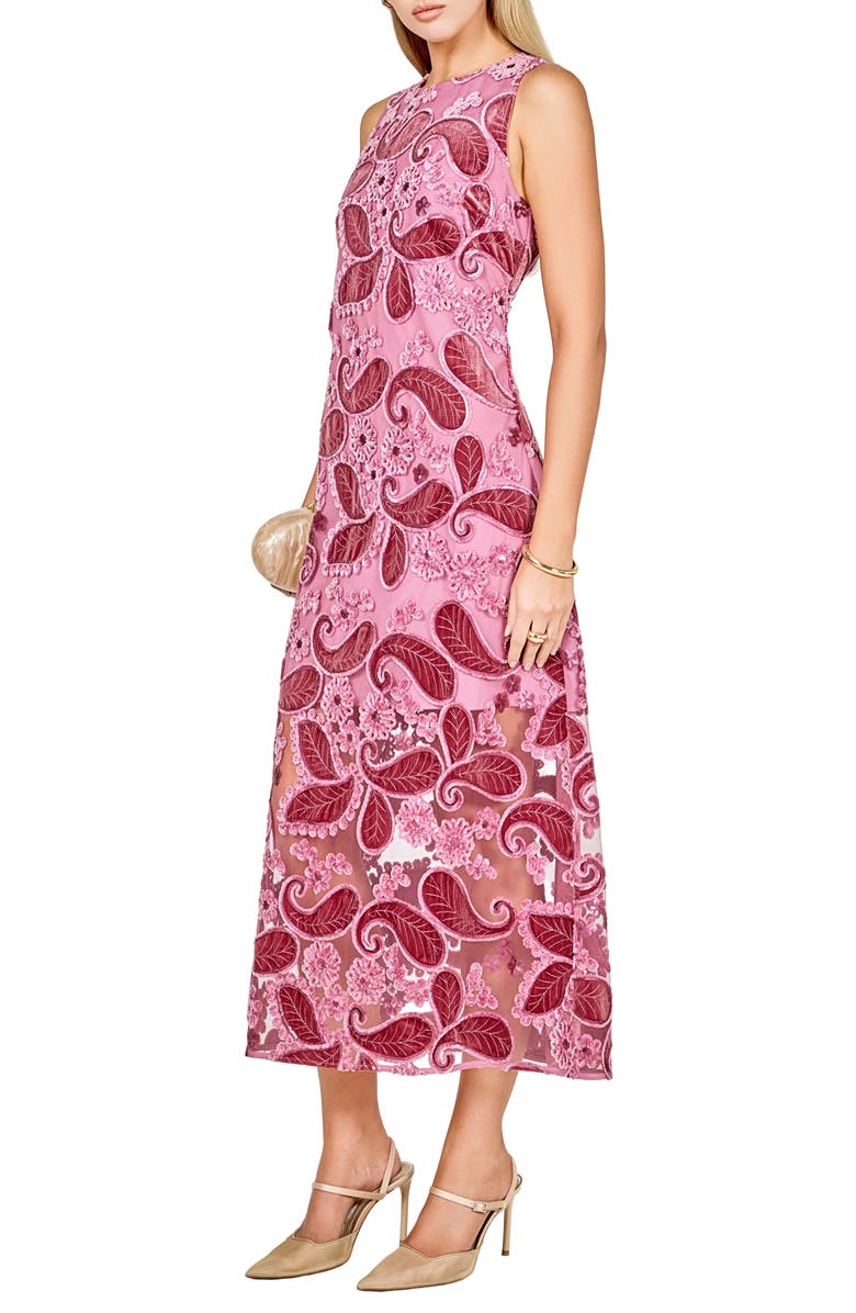 Endless Rose Sleeveless Lace A-Line Dress, Alternate, color, Fuchsia