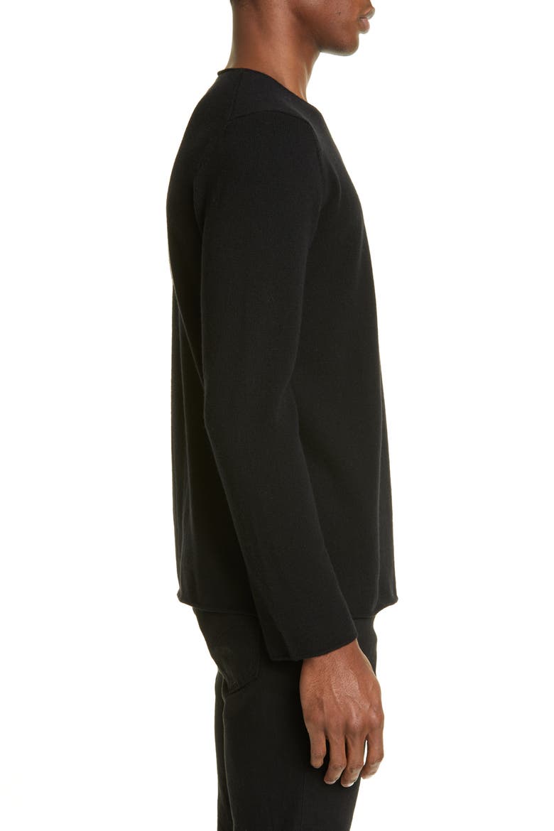 Crewneck Wool Sweater, Alternate, color, BLACK