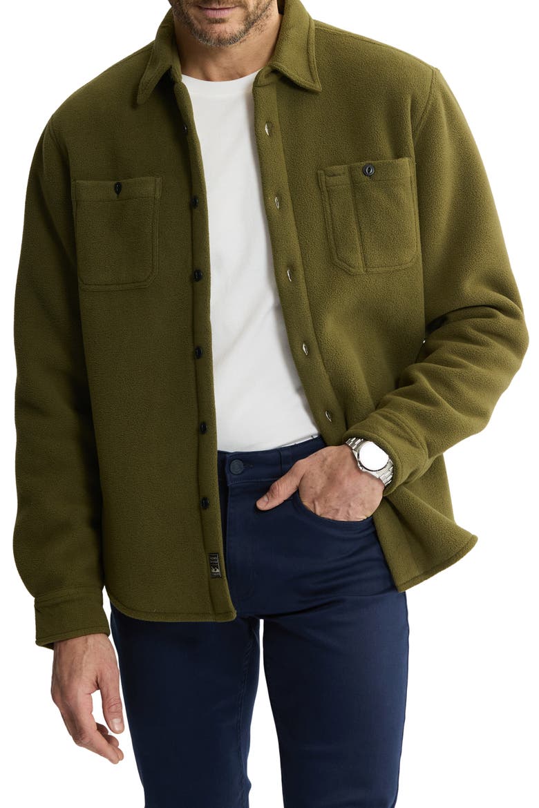 Shirt Jacket with Faux Fur Lining, Main, color, OLIVE