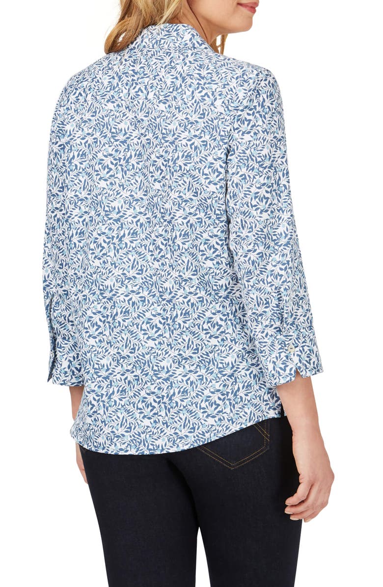 Foxcroft Mary Winding Vines Print Shirt, Alternate, color,