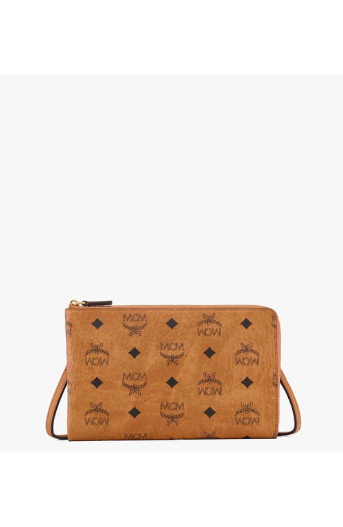 Mcm Ottomar Travel Pouch In Cognac