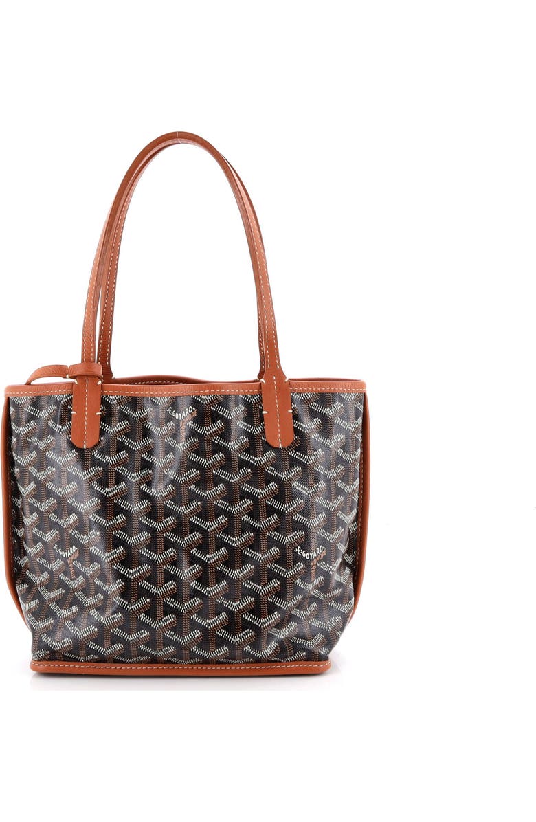 Pre-Owned Goyard Anjou Reversible Tote Coated Canvas Mini, Alternate, color, Brown