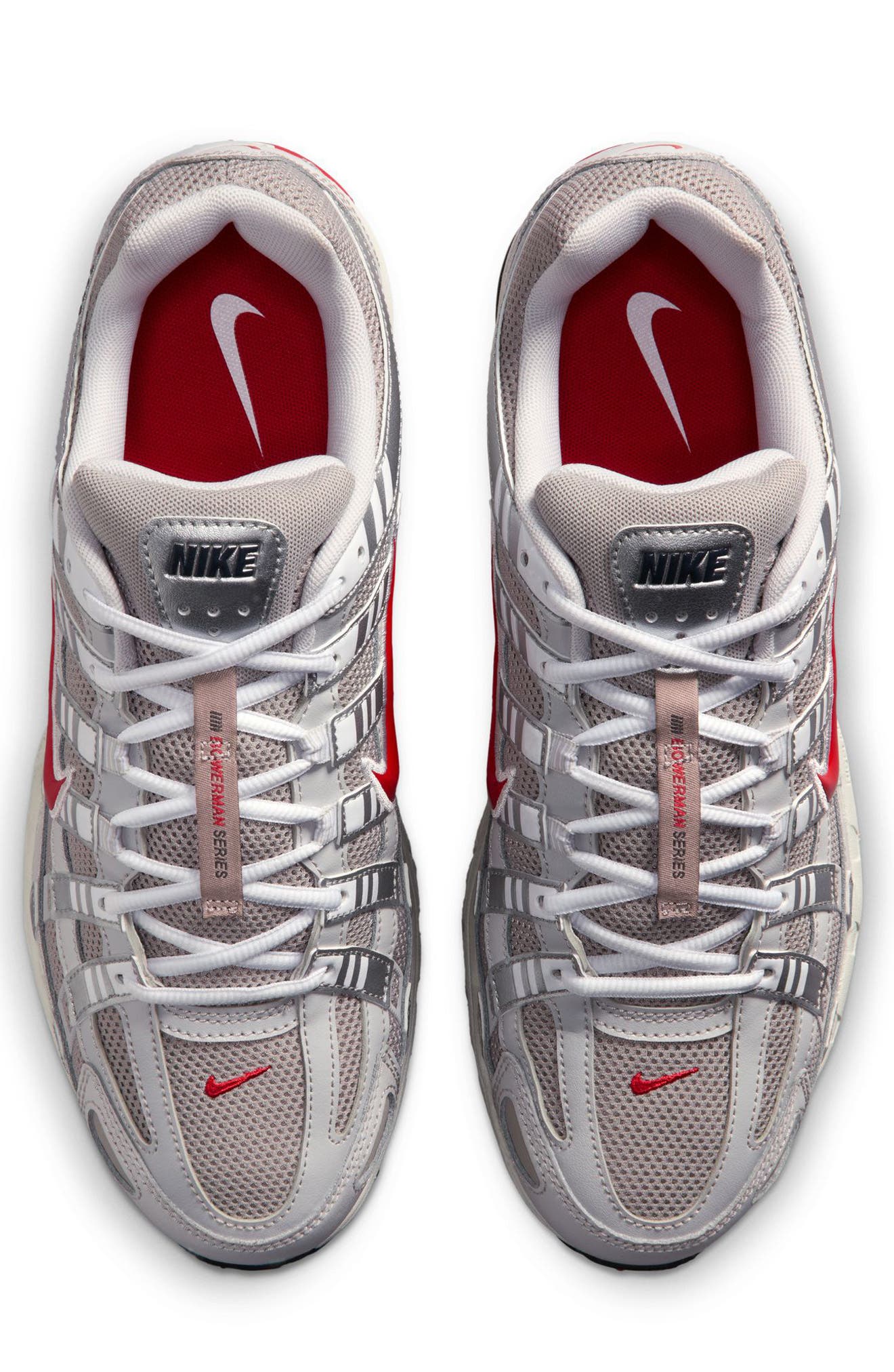 Nike P-6000 Sneaker, Alternate, color, College Grey/ Fire Red