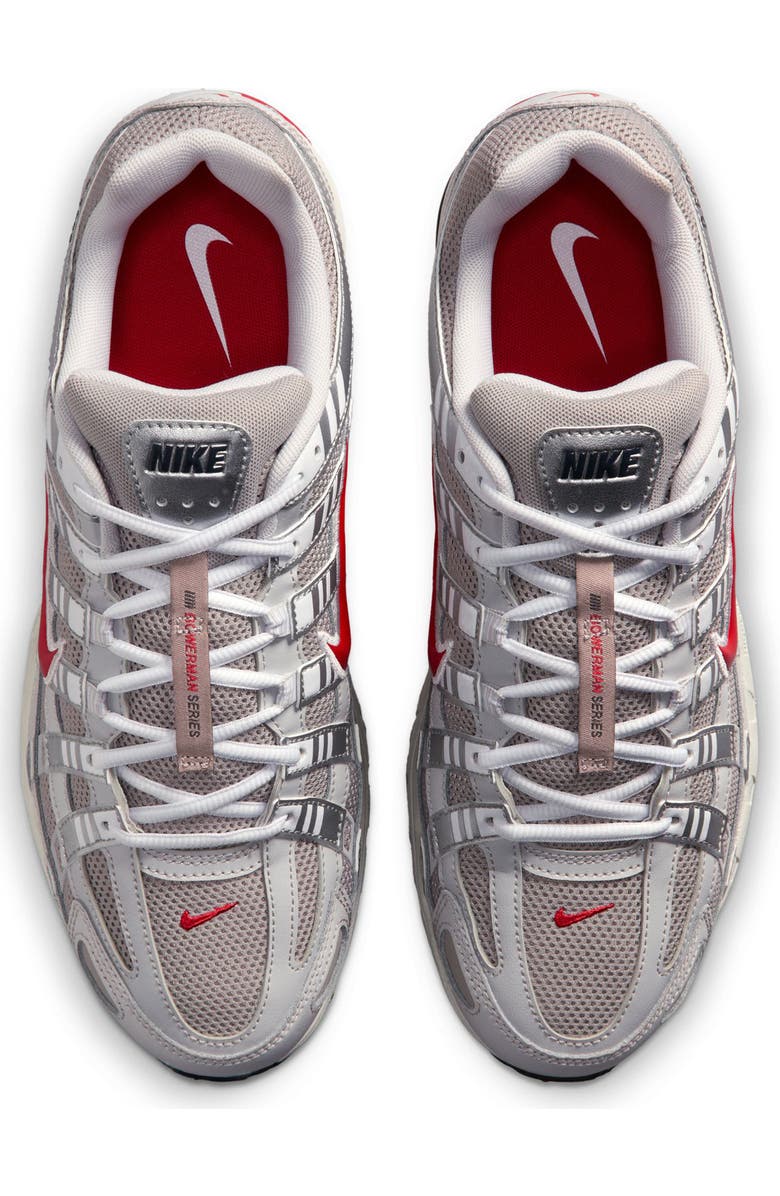 Nike P-6000 Sneaker, Alternate, color, College Grey/ Fire Red