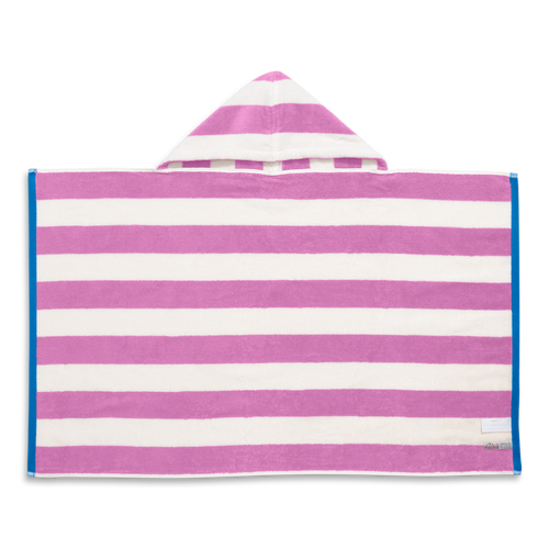 Primary Kids Stripe Hoodie Towel In Lilac Stripe