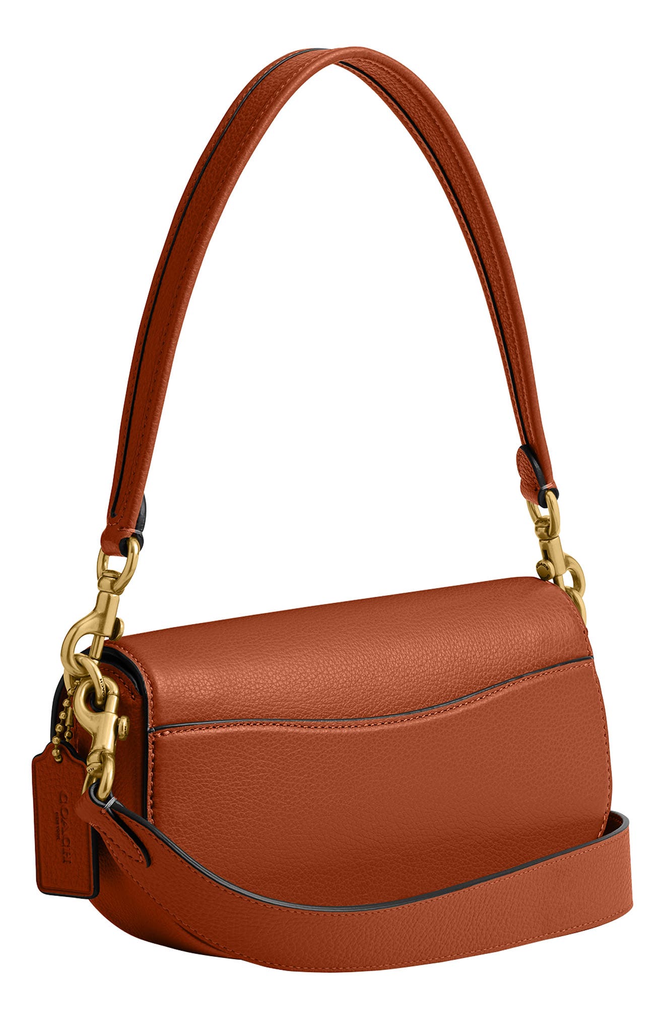 Pebbled Crossbody Bag (Nordstrom Exclusive), Alternate, color, AMBER BROWN