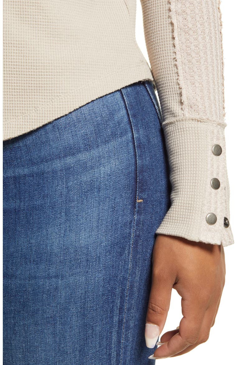 Snap Sleeve Top, Alternate, color, TAUPE