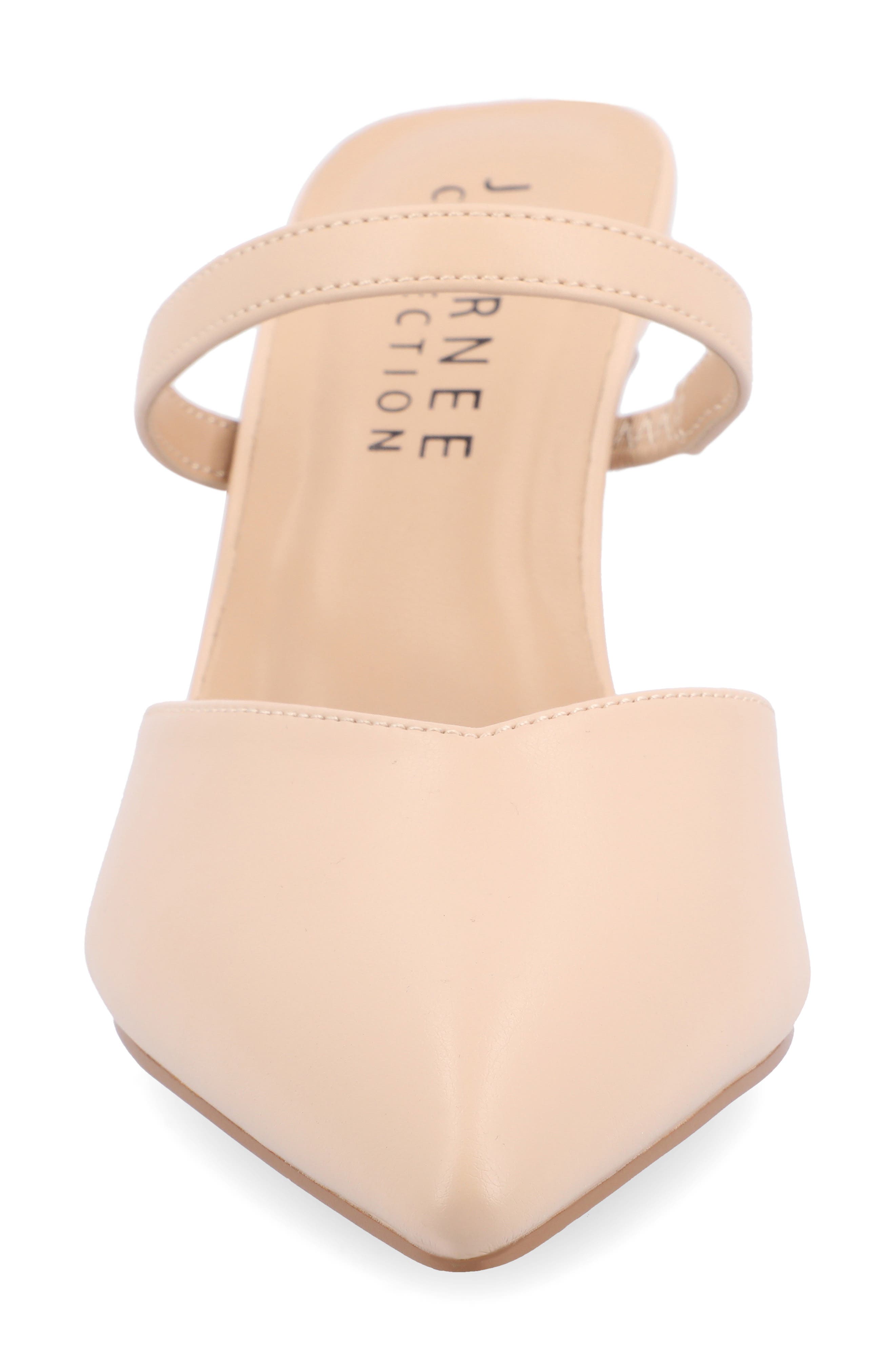 Journee Collection Yvon SuperNatural Shades Pointed Toe Mule Pump, Alternate, color, Vanilla