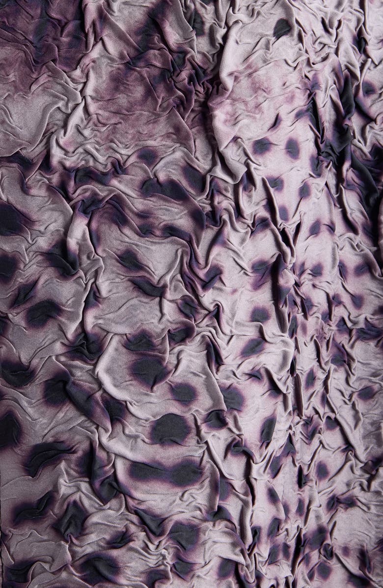 Dries Van Noten Blink Orchid Spots Print Oversize Textured Satin Blazer, Alternate, color, 