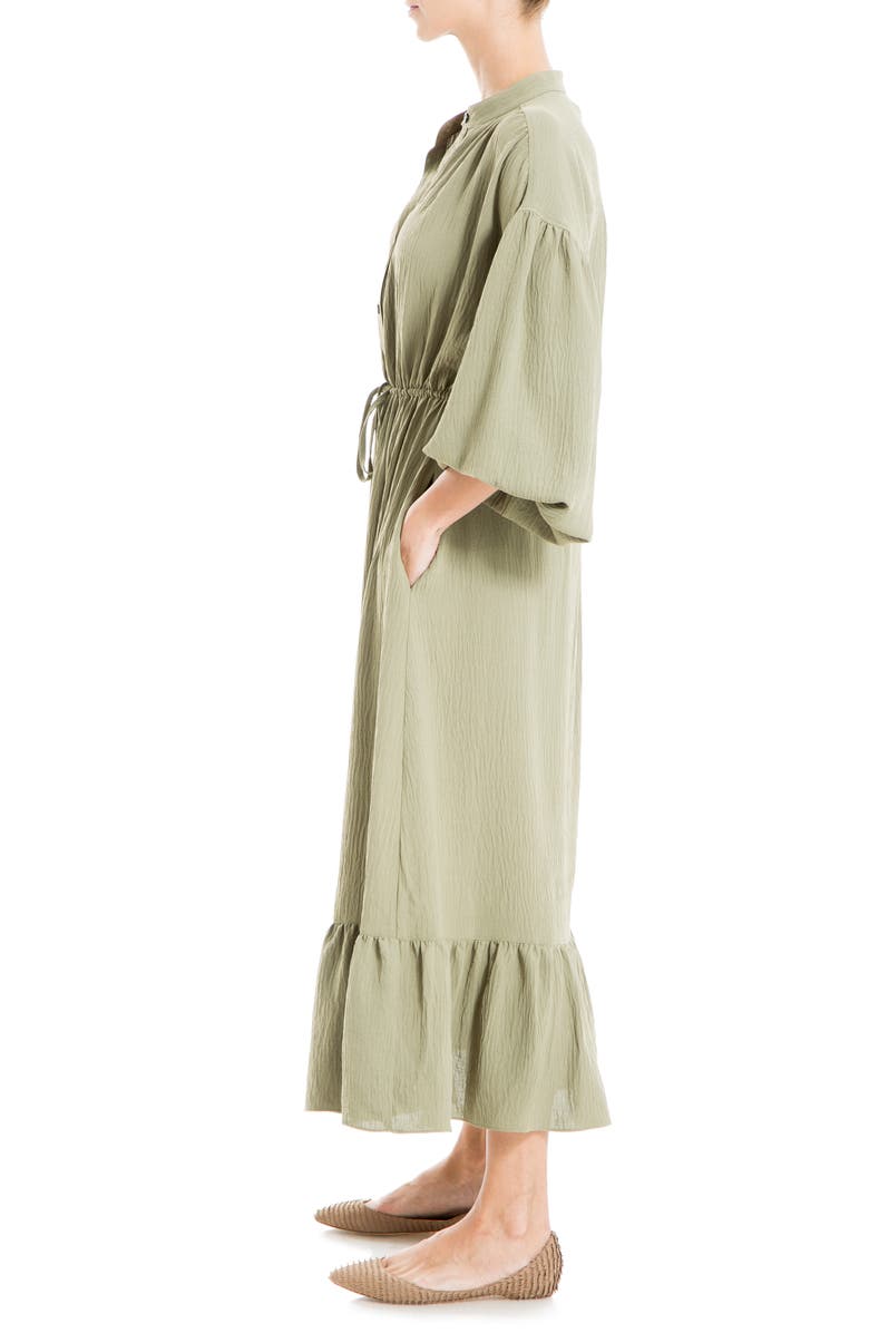 MAX STUDIO Ruffle Twill Shirtdress, Alternate, color, 