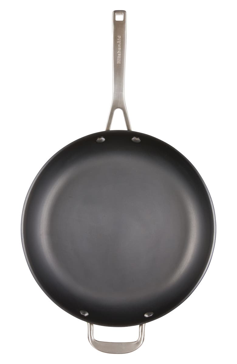 KITCHENAID Nitro Carbon Steel 12-Inch Fry Pan with Helper Handle, Alternate, color, Gray