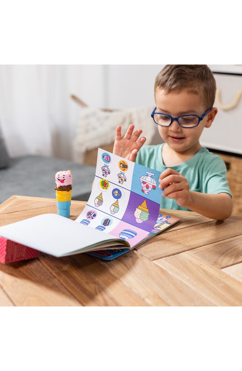 Melissa & Doug Sticker Wow! Ice Cream Activity Pad & Sticker Stamp, Alternate, color,