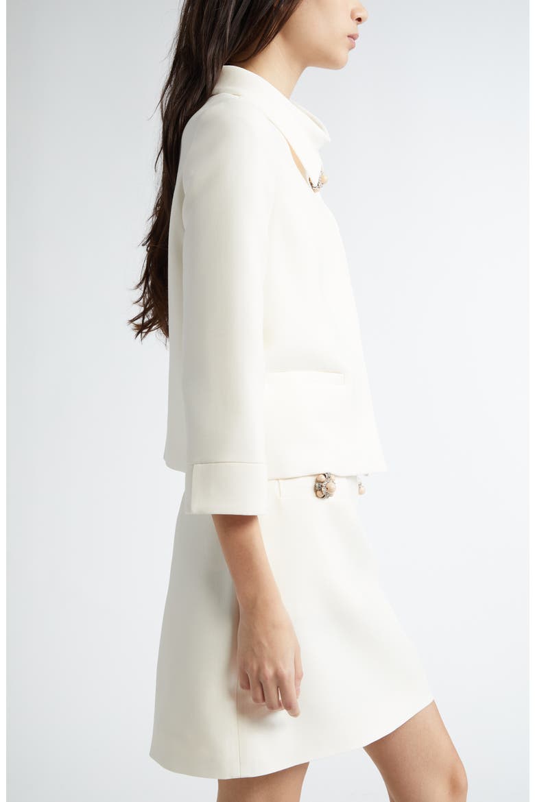 Crepe Couture Jacket, Alternate, color, AVORIO