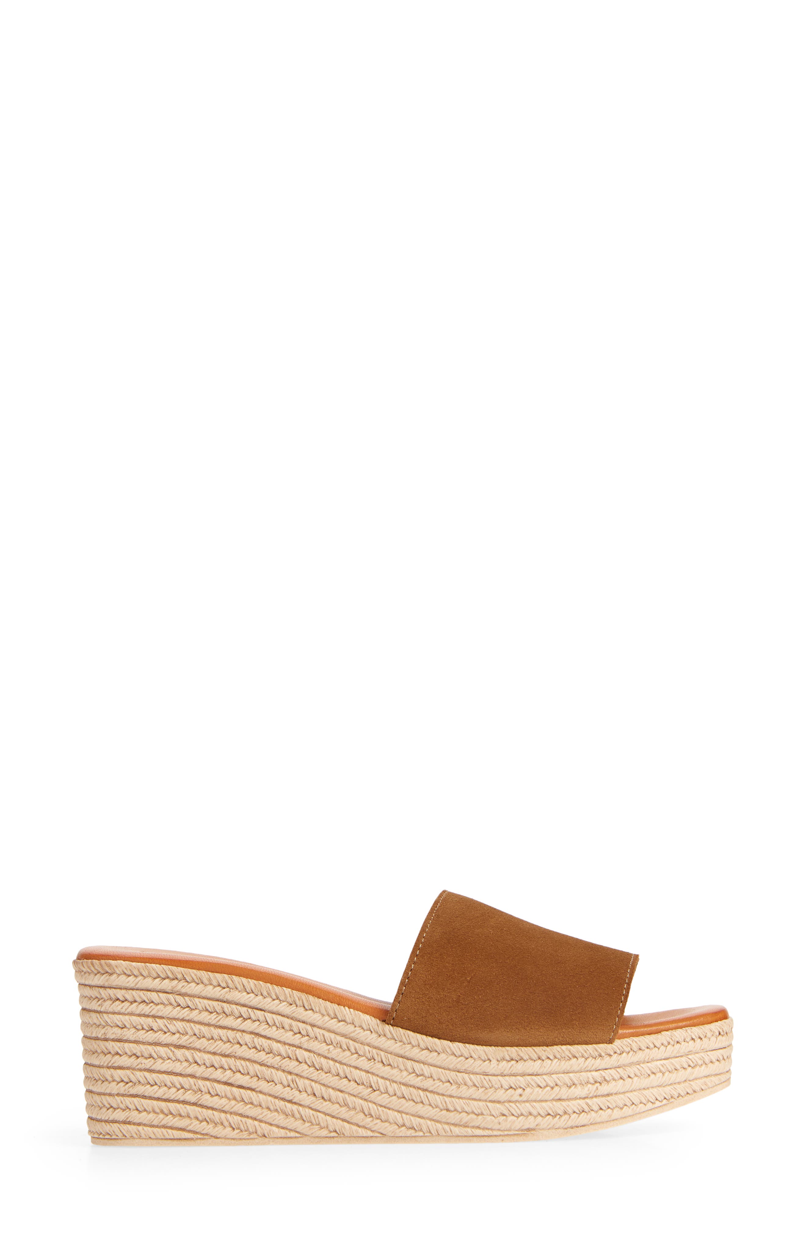 Bibi Espadrille Wedge Slide Sandal, Alternate, color, CUERO SUEDE