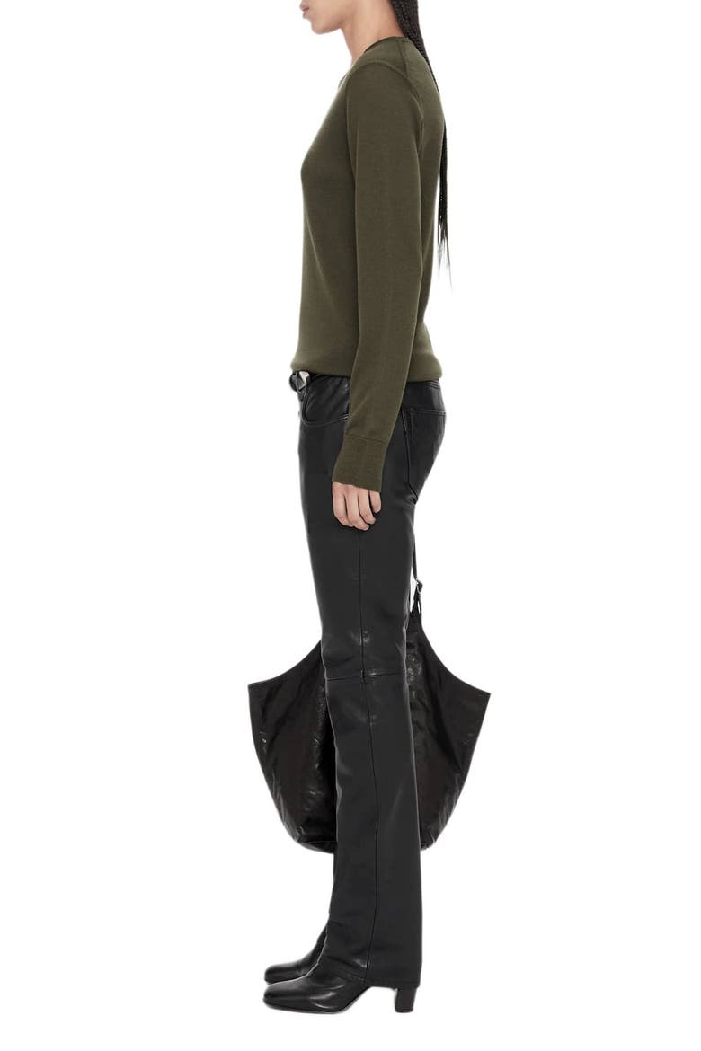 Coyte Merino Wool Crewneck Sweater, Alternate, color, MILITARY GREEN
