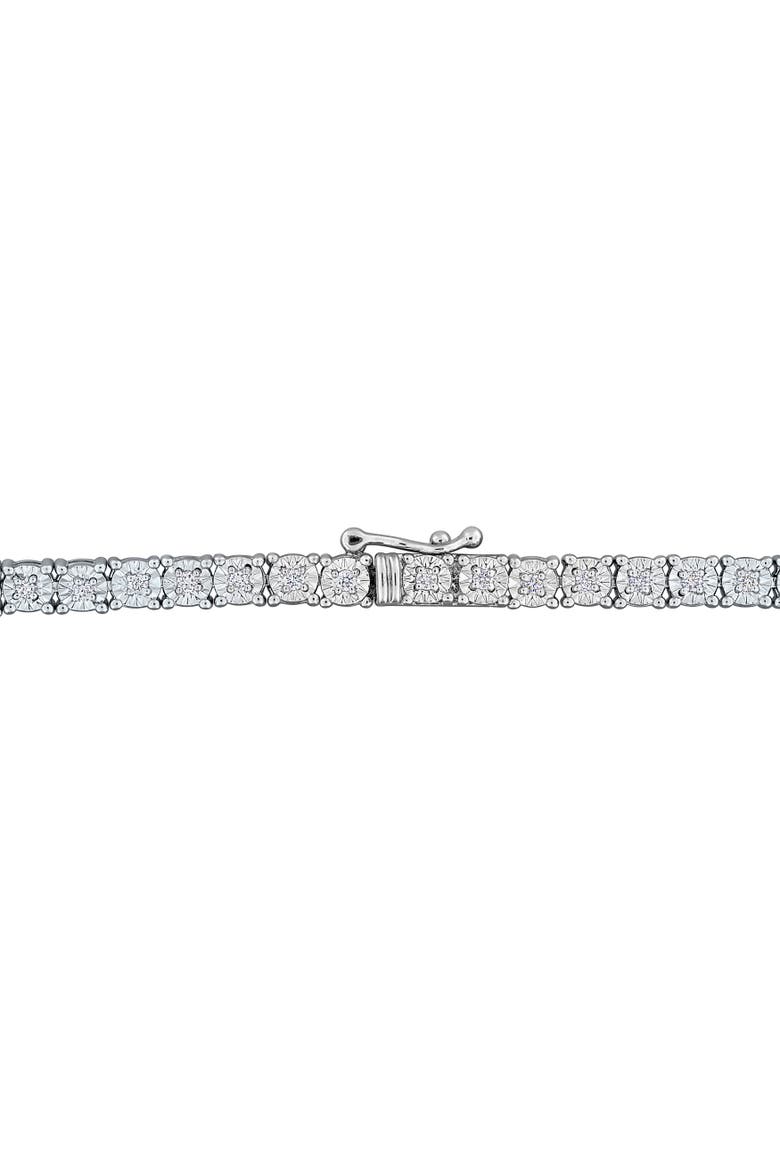 Lab-Grown Diamond Tennis Necklace, Alternate, color, Sterling Silver
