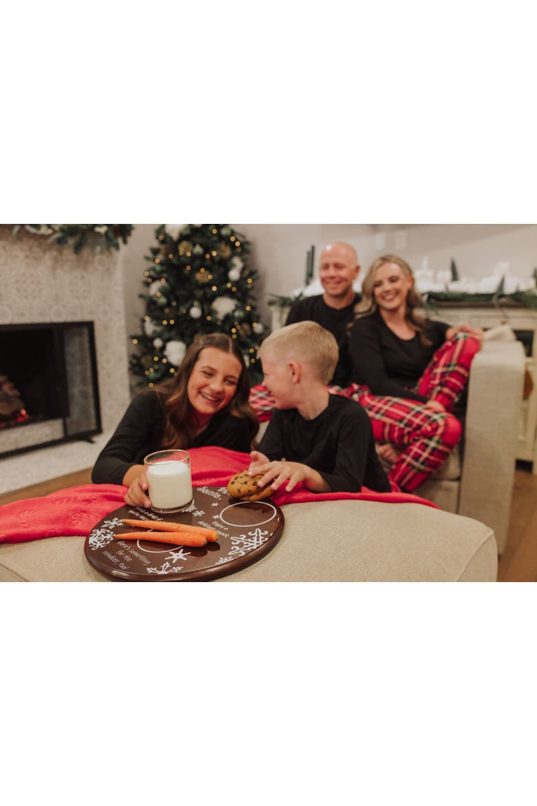 Dear Santa Milk & Cookies Serving Tray, Alternate, color, Stained Parawood