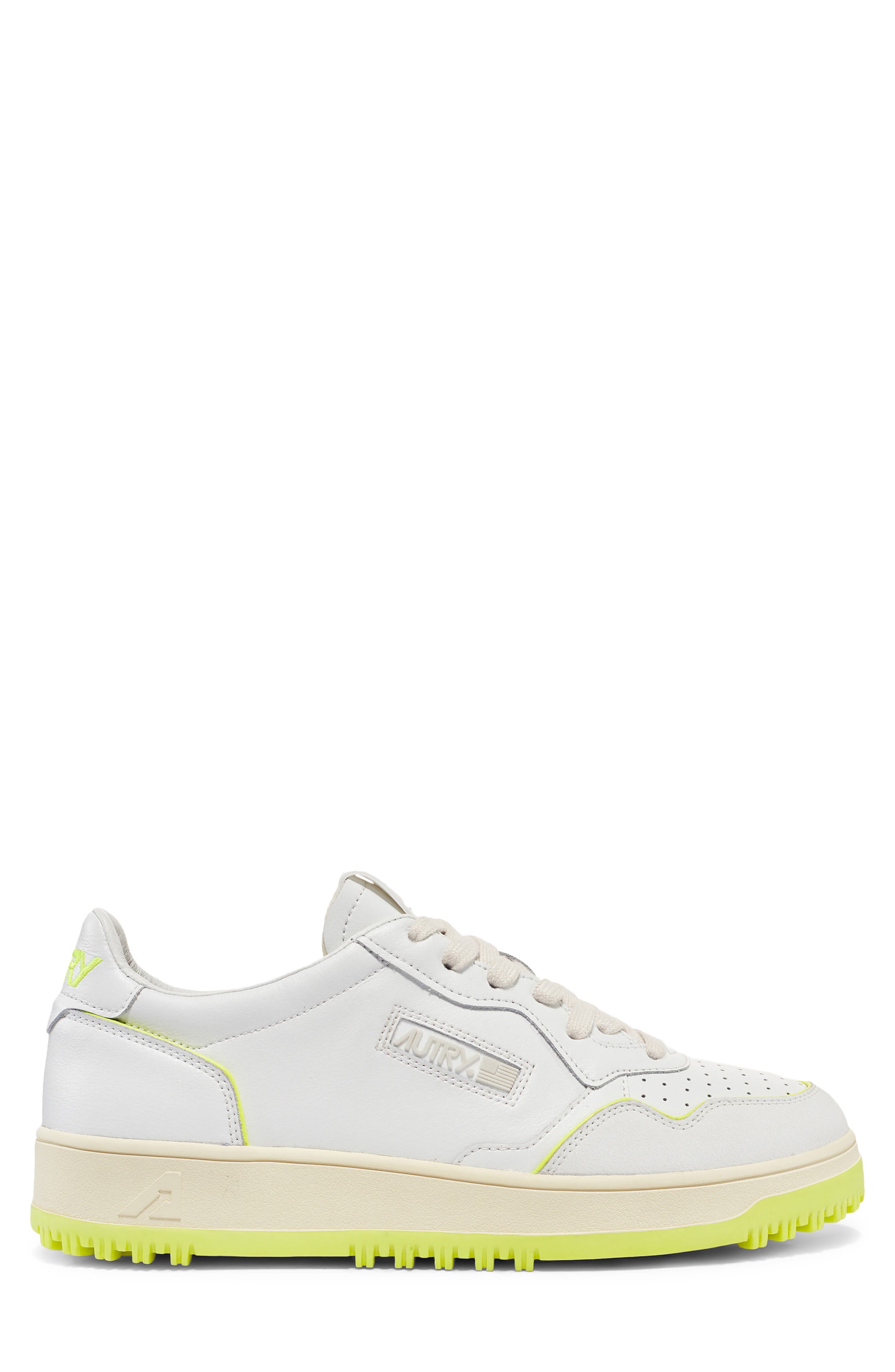 AUTRY Golf Low Top Sneaker, Alternate, color, Golf/Leather Wht/Fl Yllw