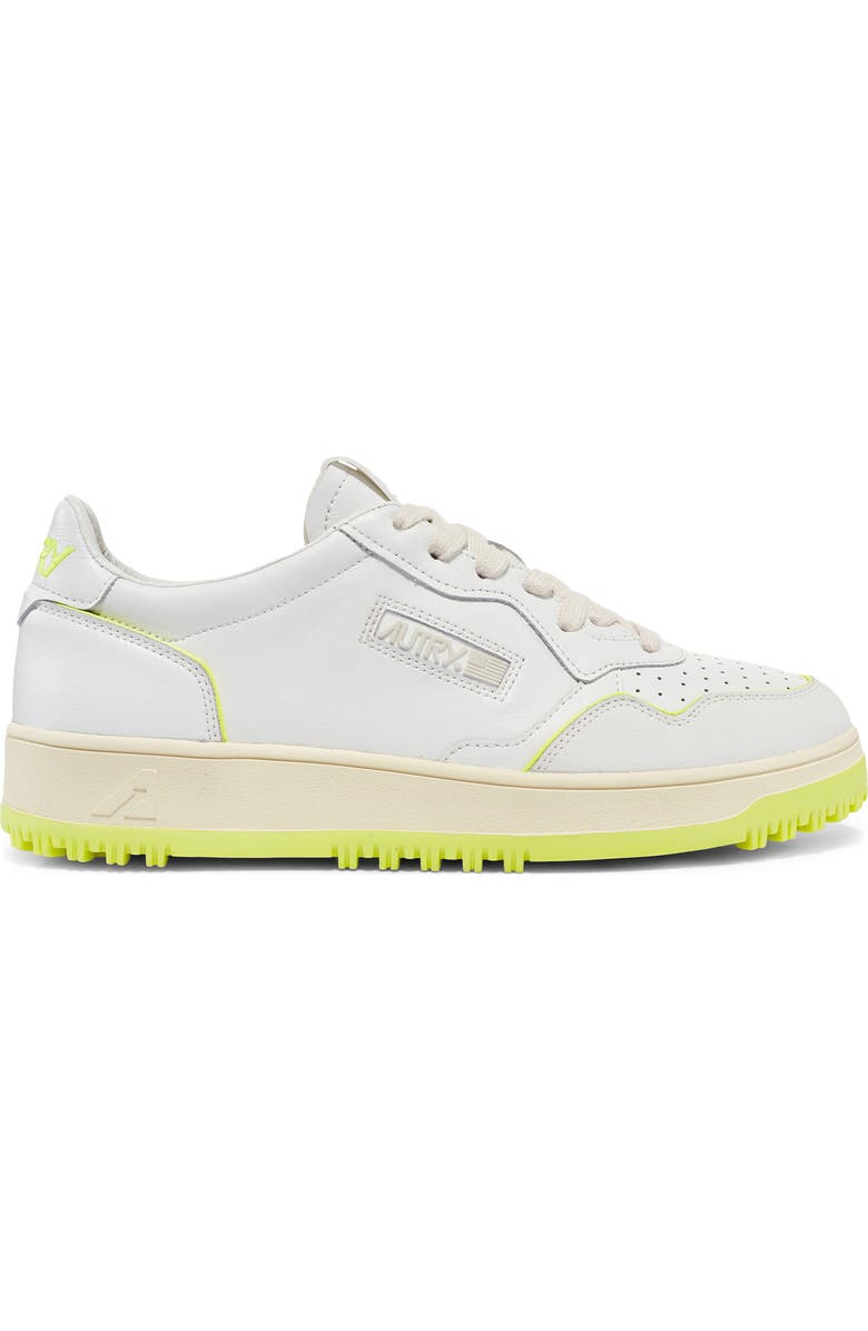 AUTRY Golf Low Top Sneaker, Alternate, color, Golf/Leather Wht/Fl Yllw