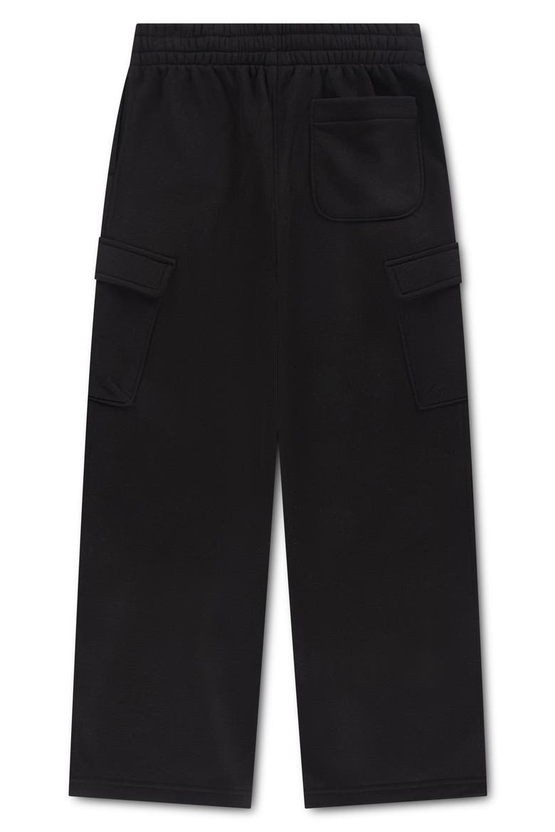 Kids' Brooklyn Fleece Cargo Pants, Alternate, color, BLACK