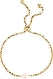 Adornia Freshwater Pearl Adjustable Slider Bracelet