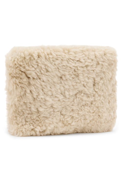 Allsaints Bettina Genuine Shearling Clutch In Brown