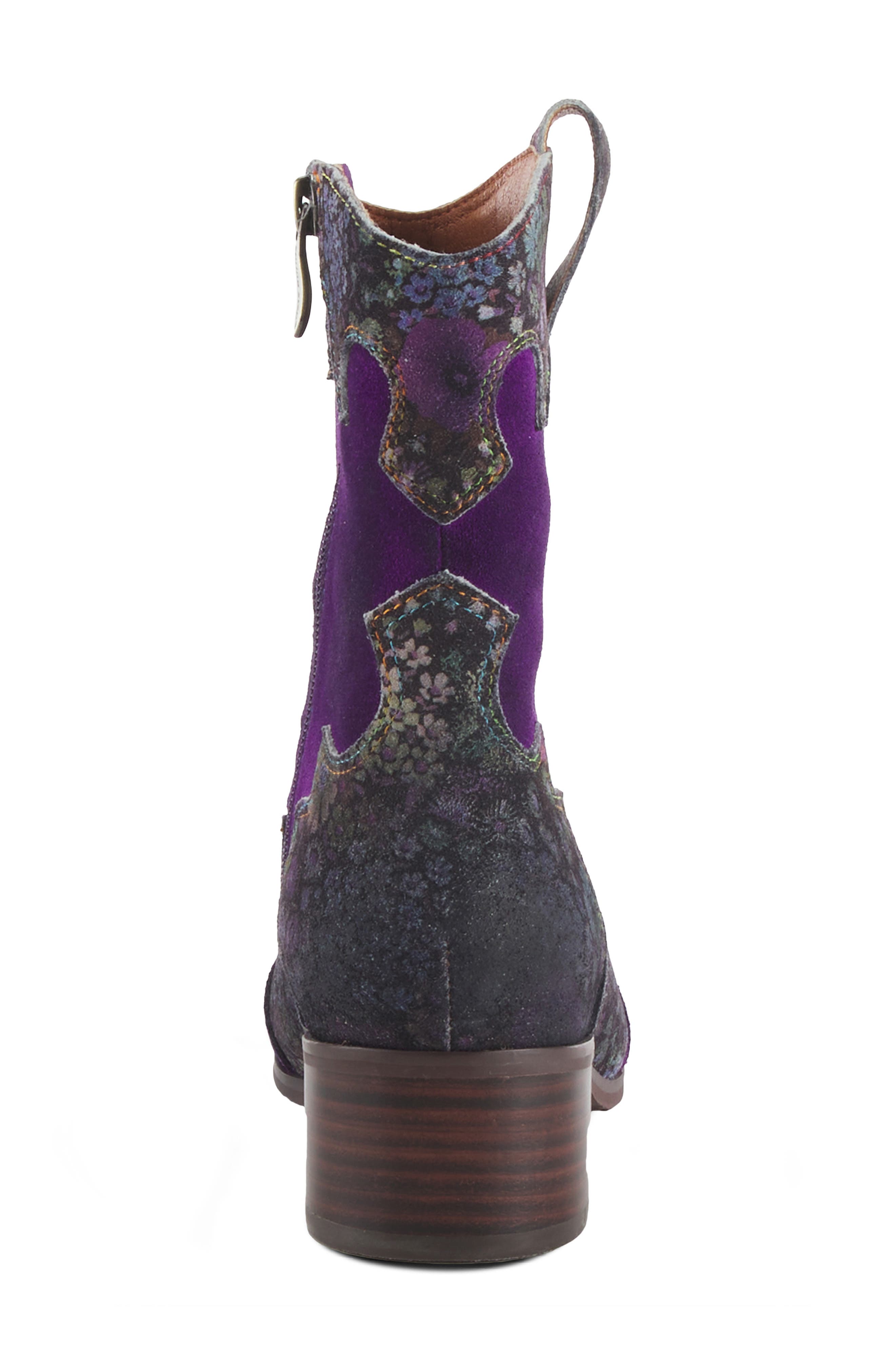 L'Artiste by Spring Step Ladyluck Bootie, Alternate, color, Purple Multi Suede