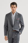 Brunello Cucinelli Super 150s virgin wool four season batavia twill blazer