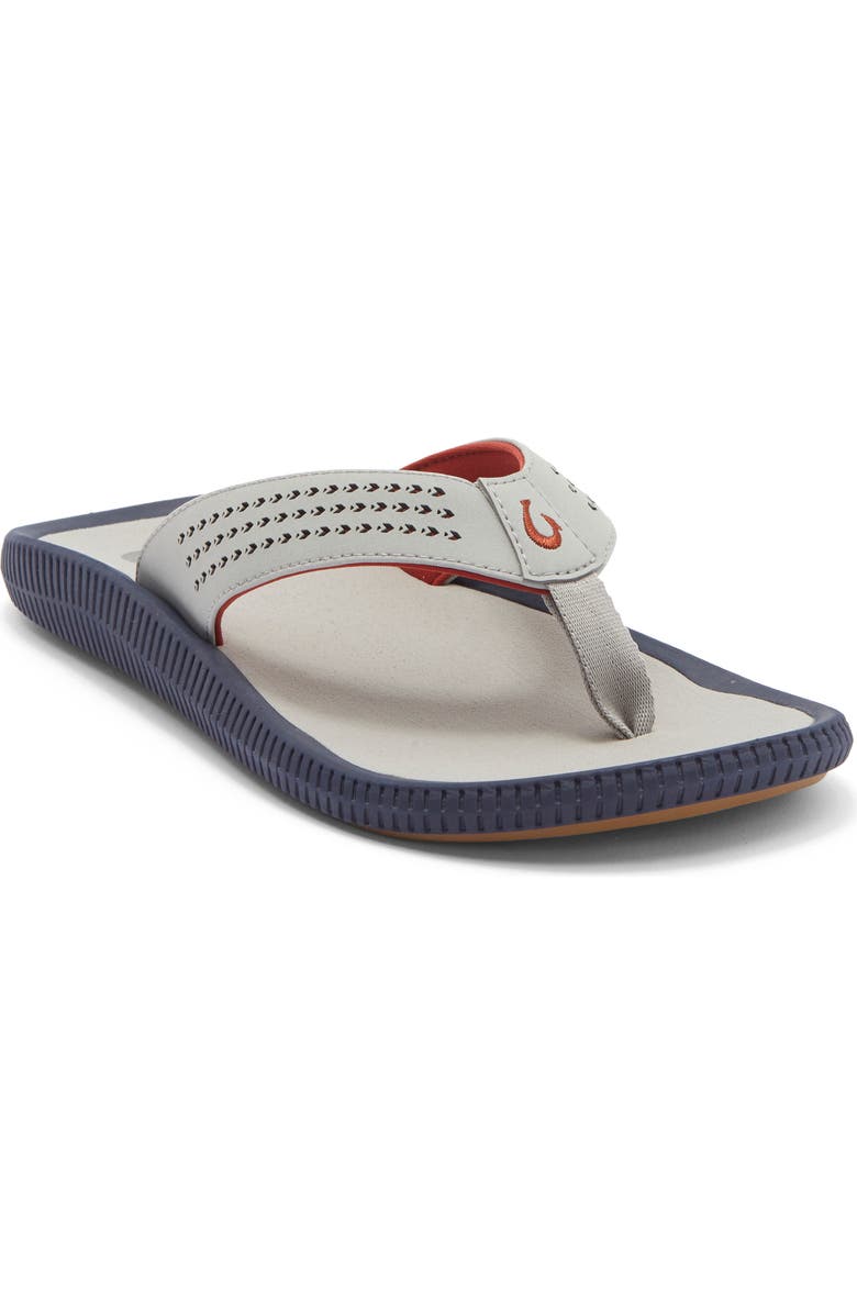 OluKai Ulele Flip Flop, Main, color, Ash / Ash