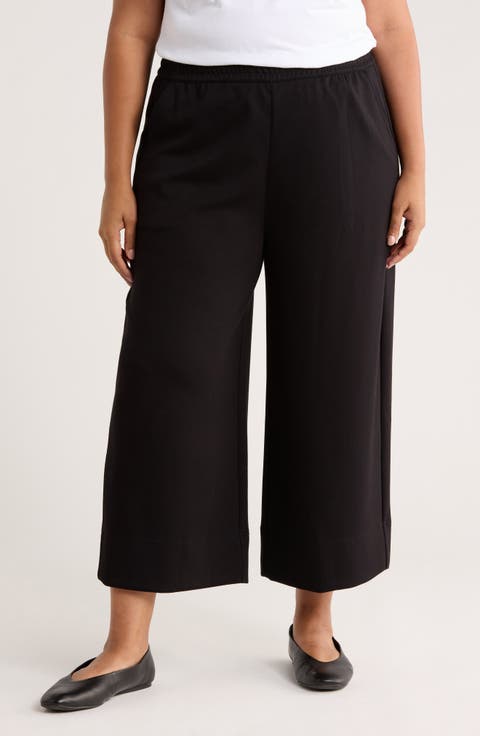 Scuba Wide Leg Pants (Plus)
