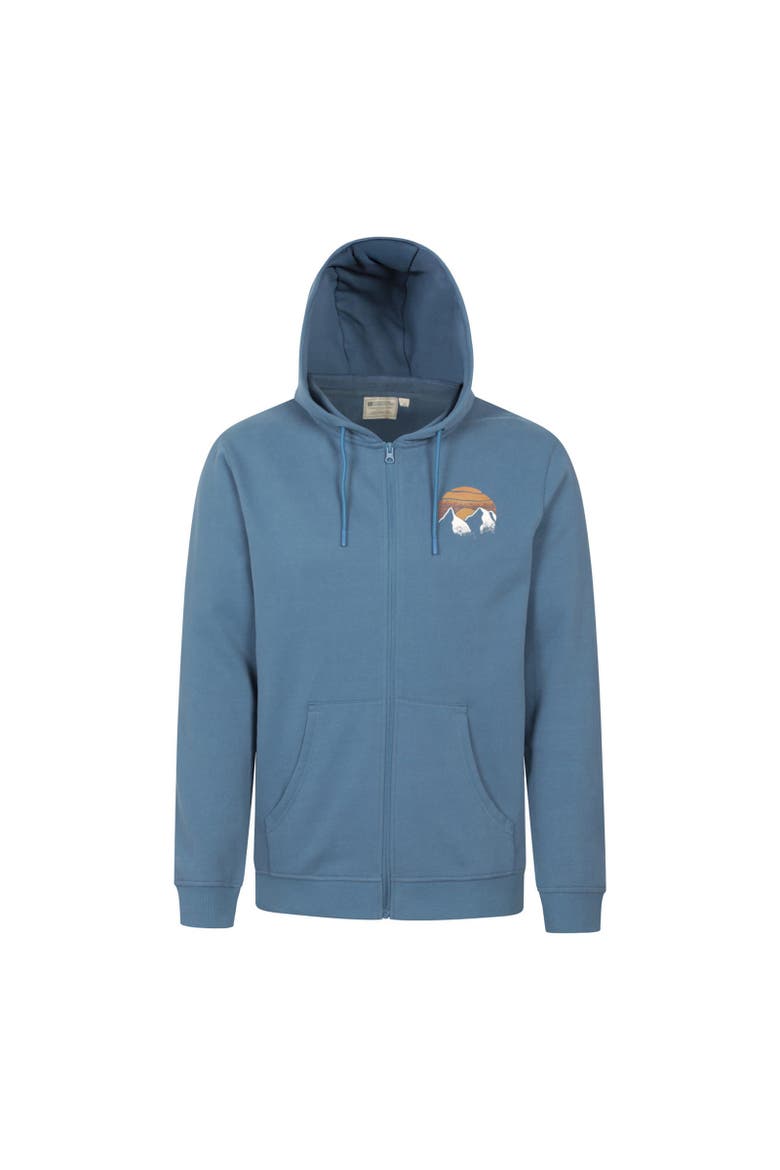 Circle Mountain Drawcord Full Zip Hoodie, Main, color, Light Blue