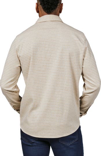 7 Diamonds Generation Houndstooth Knit Button-Up Shirt