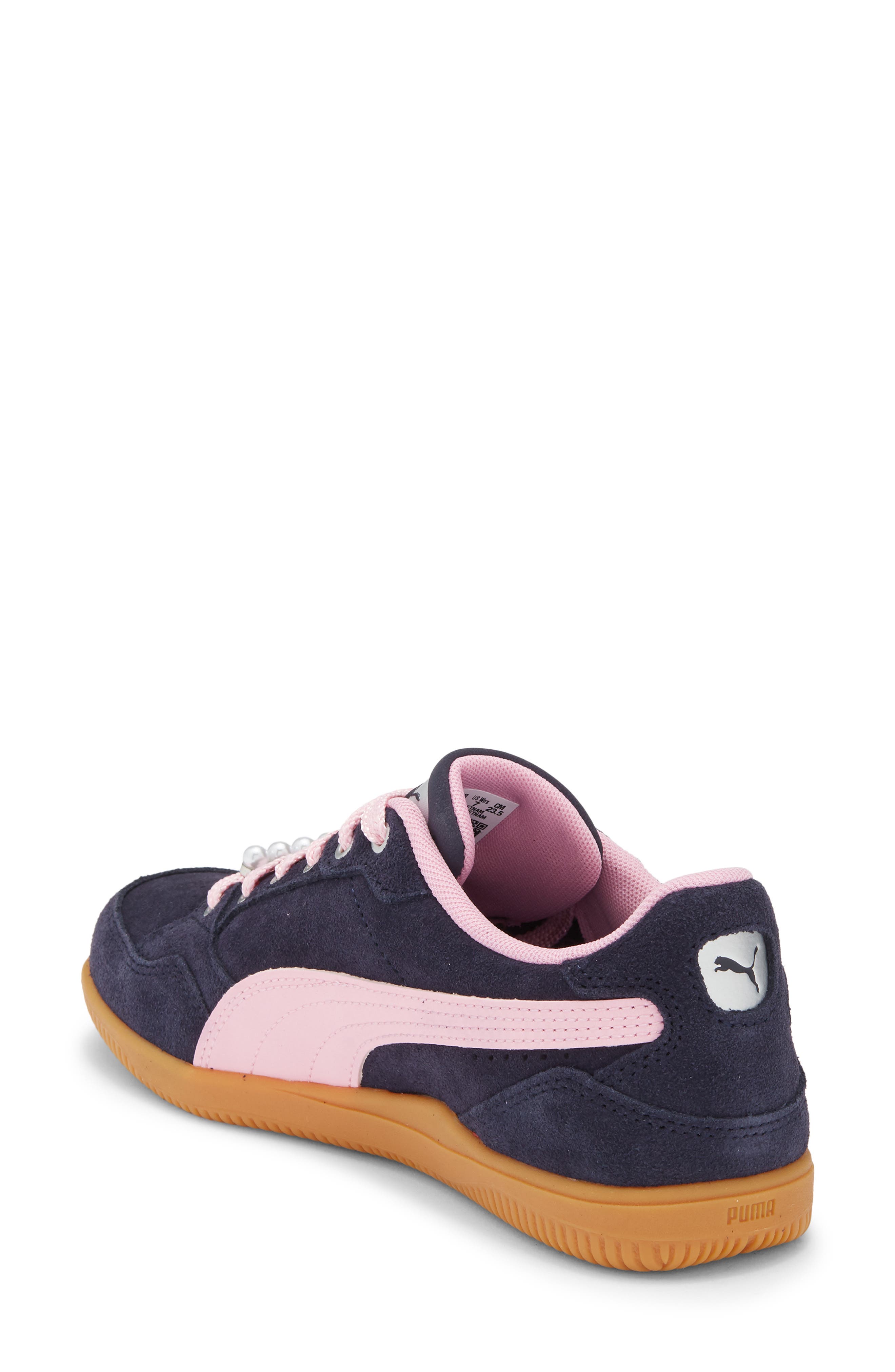 PUMA K-Moda SD Sneaker, Alternate, color, New Navy/ Pink Shimmer/ Silver